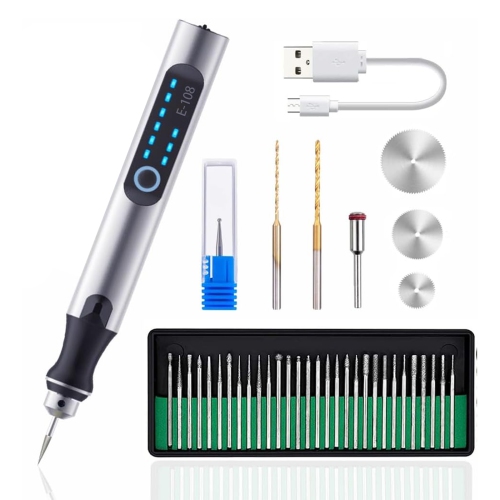 USB Rechargeable Engraving Pen, Cordless Mini Electric Polishing Pen for Wood Carving and Jewelry Engraving