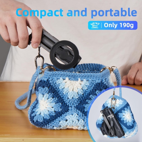 Selfie Stick for Travel,Phone Tripod Stand for Vlog Selfie,Portable Selfie Stick with Rechargeable Remote,Extendable Detachable Cell Phone Tripod for