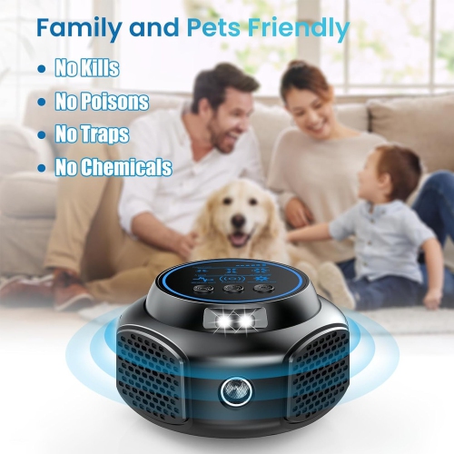 Ultrasonic Pest Repellent,Indoor Electronic Deterrent for Mouse Rat Squirrel Roach Ant Spider,Ultrasonic Mouse Repeller for Garage Attic Kitchen