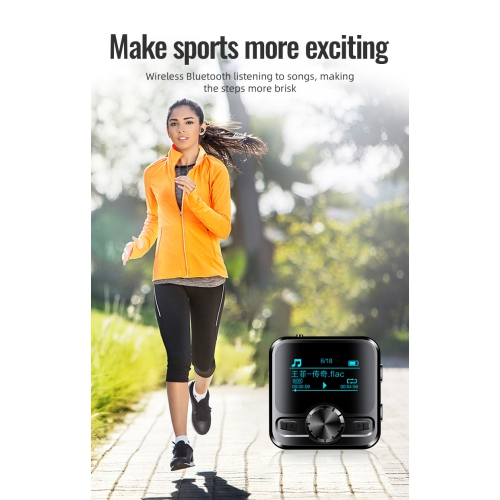 Lecteur MP3/MP4 Bluetooth – Écran couleur de 1,2&nbsp;po, enregistreur vocal, longue autonomie, lecteur de musique, radio FM, Prise en charge audio