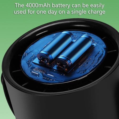 4000mAh Rechargeable Clip-On Fan with Brushless Motor, 5 Speed Settings, 720° Rotation, 36dB Ultra Quiet - Mini Portable USB Charging【black】