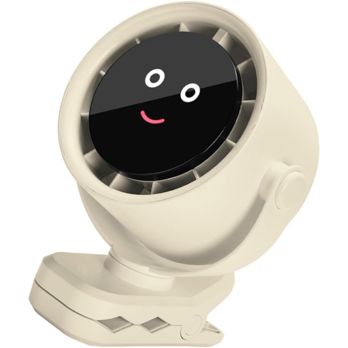 4000mAh Rechargeable Clip-On Fan with Brushless Motor, 5 Speed Settings, 720° Rotation, 36dB Ultra Quiet - Mini Portable USB Charging【white】