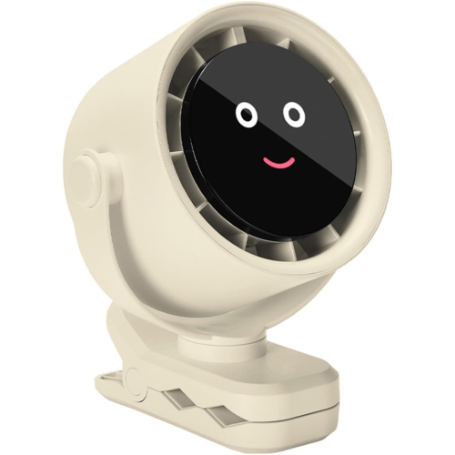 4000mAh Rechargeable Clip-On Fan with Brushless Motor, 5 Speed Settings, 720° Rotation, 36dB Ultra Quiet - Mini Portable USB Charging【white】