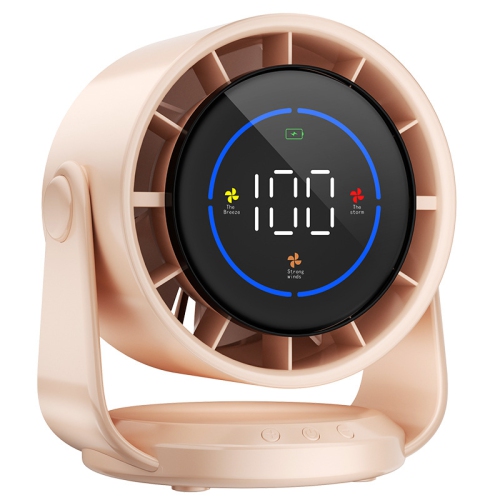 4000&nbsp;mAh – Ventilateur de bureau à turbine silencieuse rechargeable, 1-100 réglages de vitesse, écran LED, recharge USB, écran numérique pour