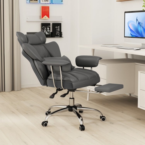 Big and Tall Office Desk Chair with Footrest, Ergonomic Executive Seating