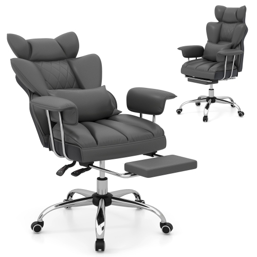 Big and Tall Office Desk Chair with Footrest, Ergonomic Executive Seating