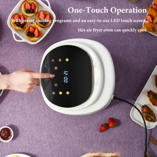 Glass Air Fryer,Smart Compact 7.2QT Air Fryer Small,1400w,8 Preset Cooking Functions,450°F,Touch Screen, Oven Oilless Cooker for Quick Healthy