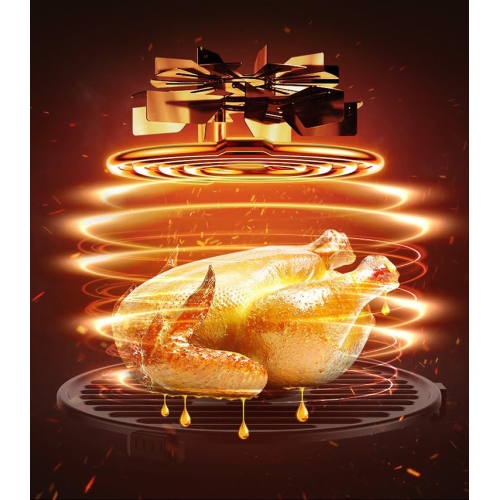 10L Air Fryer Oven with 10 Preset Functions, Dual Zone Cooking, Air-Crisp Technology, Stainless Steel Basket, Touch Control, Dishwasher Safe –