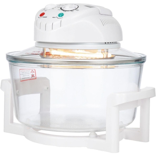 Air Fryer, 12L Large Capacity, High Borosilicate Glass, Touch Control, White