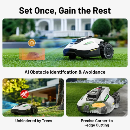 Mammotion YUKA Mini 600 Robot Lawn Mower,Reception 0.15 Max 0.2 Acre, With 4G, Dual Cutting Discs