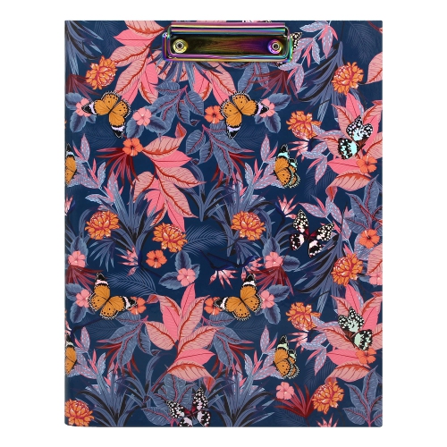 Pukka Pad, Bloom A4 Padfolio , Planchette de rangement de documents avec dossier intérieur et bloc-notes , 32 x 13,5&nbsp;cm , Bleu