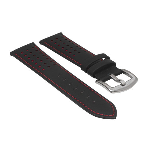 Bracelet de course en cuir pour hommes 20&nbsp;mm de Bandini pour Galaxy Watch8 7 6 5 4 de Samsung, Active, convient aux Garmin Vivoactive, Vivomove