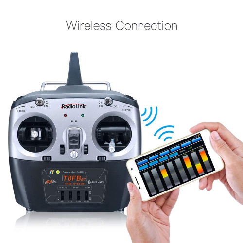 Radiolink T8FB BT Version 2.4GHz 8 Channels RC Remote Transmitter and Receiver R8EF Dual Stick Controller for RC Airplan