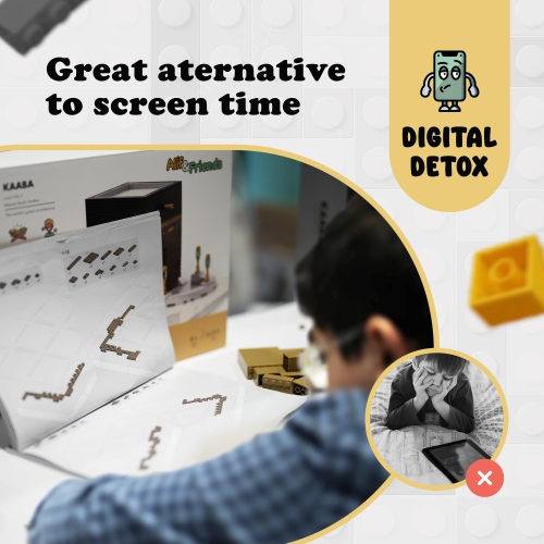 Kaaba Building Block Set - 540 Pcs - Perfect Islamic Eid Gifts for Kids & Adults - Mini Kaaba Model - Islamic Puzzle & E