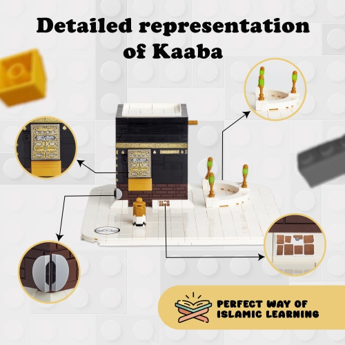 Kaaba Building Block Set - 540 Pcs - Perfect Islamic Eid Gifts for Kids & Adults - Mini Kaaba Model - Islamic Puzzle & E