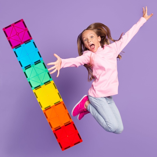 Gemmicc Magnetic Tiles, Deluxe 136 PCS Building Blocks Magnet Toys for Kids,3D Magnet Puzzles Stacking Blocks for Boys G