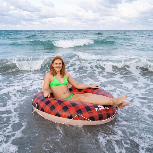 Float-Eh Buffalo Plaid River Tube Float for Adults- River Inflatables are Thick, Durable, and Vinyl Designed - Floaties