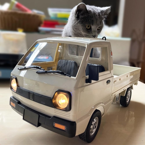 WPL D12 RC Car 1/10 RC Drift Car RTR Remote Control Car, Kei Truck Crawler Off Road Drifting 2.4G with Proportional Thro