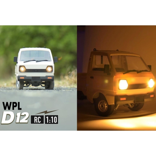 WPL D12 RC Car 1/10 RC Drift Car RTR Remote Control Car, Kei Truck Crawler Off Road Drifting 2.4G with Proportional Thro