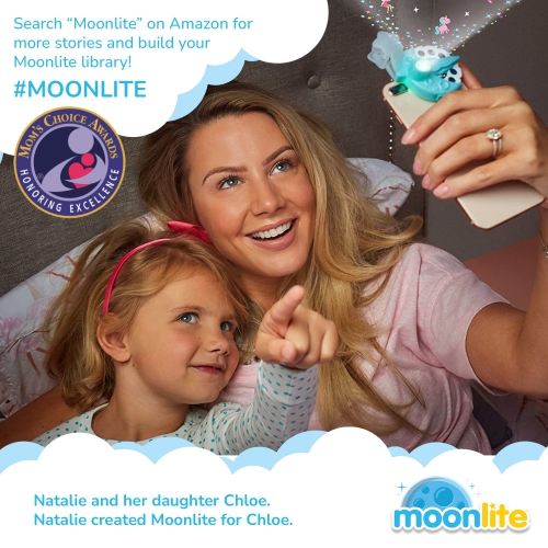 Moonlite Mini Projector with 4 Disney Princess Stories Edition - Read Together - 4 Digital Stories with Light Projector