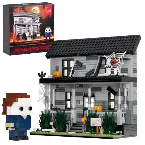VONADO  Horror Movie House Building Blocks Sets, Compatible With Lego, Collectible Decoration Building Toy for Christmas Friends A