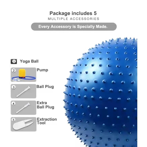 penepico Large Sensory Massage Ball for Kids 3+, 2-Pack 33.5" 85CM Bouncy Exercise Ball, Big Inflatable Ball with Tactil