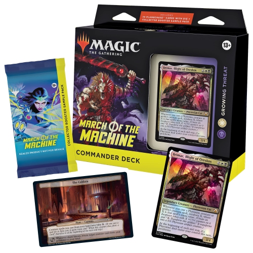 Magic The Gathering March of The Machine Commander Deck - Growing Threat (100-Card Deck, 10 Planechase Cards, Collector