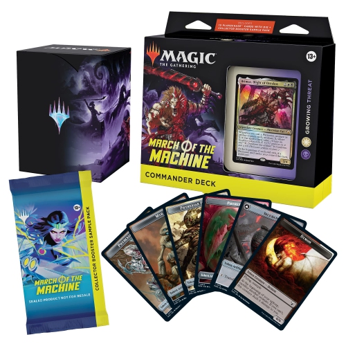 Magic The Gathering March of The Machine Commander Deck - Growing Threat (100-Card Deck, 10 Planechase Cards, Collector