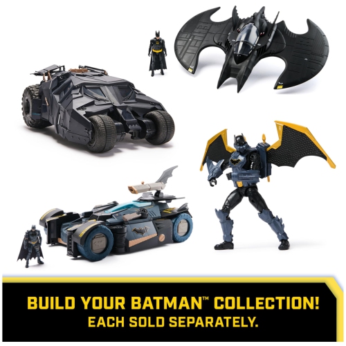 Batman, Ultimate Transforming Batmobile Playset, 2-in-1 Playset with Exclusive Figure and Glider, Lights, Sounds, Kids T