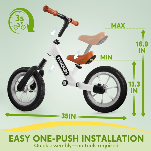 SYNCFUN Toddler Balance Bike, Toddler Bike for 2, 3, 4, 5 Year Old Boys and Girls, No Pedal Kids Bike, Toddler Gifts, Ea