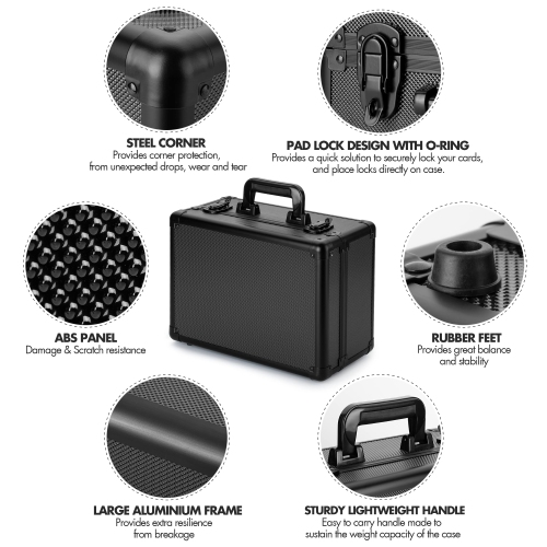 Boîte de rangement pour cartes Graded Sports de FunGuys - Porte-cartes - Boîte de rangement pour cartes à collectionner, étui pour cartes à