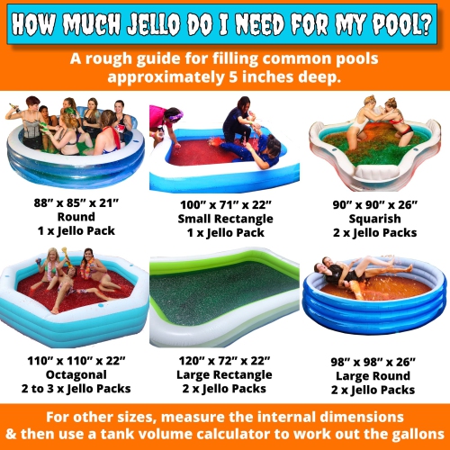 Bulk RED Jelly Wrestling Supply. Jello Crystals. Makes 380L Easy Set Mix. Fill a pool or pit. Great for fun run obstacle