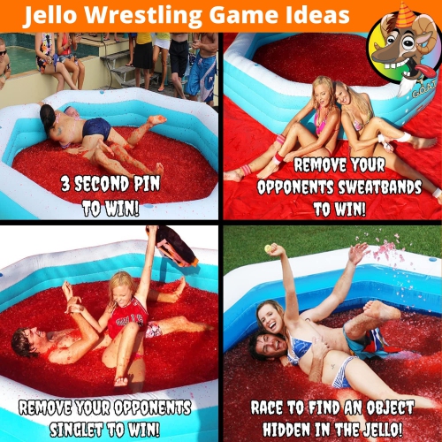 Bulk RED Jelly Wrestling Supply. Jello Crystals. Makes 380L Easy Set Mix. Fill a pool or pit. Great for fun run obstacle