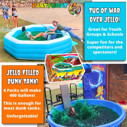Bulk RED Jelly Wrestling Supply. Jello Crystals. Makes 380L Easy Set Mix. Fill a pool or pit. Great for fun run obstacle