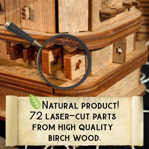 iDventure Cluebox Escape Room in a Box - Davy Jones Locker - Smart Wooden Puzzle Game - Unique Escape Box for Adults - B