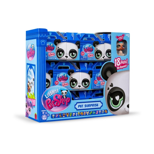 Littlest Pet Shop, 18 Pets Collector Set, Pet Surprise Display - Gen 7, Pets #1 - #18, Authentic LPS Bobble Head Figure,