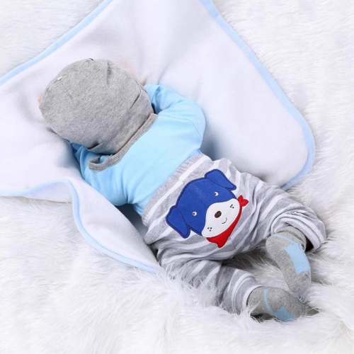 ZIYIUI Realistic Baby Dolls Soft Vinyl Silicone Newborn Reborn Dolls 22 inch 55cm Look Real Reborn Baby Boy Dolls Handma