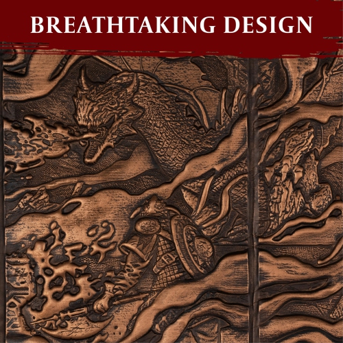 DND DM Screen 5e - D&D Dungeon Master Screen 3D en similicuir avec pièces personnalisables - Dungeons and Dragons GM/Game