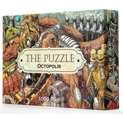 HUNGRY MINDS Octopolis 1000 Piece Jigsaw Puzzle for Adults - Challenging and Difficult Puzzle with Stunning Octopus Them