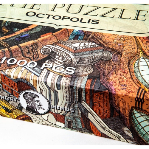HUNGRY MINDS Octopolis 1000 Piece Jigsaw Puzzle for Adults - Challenging and Difficult Puzzle with Stunning Octopus Them