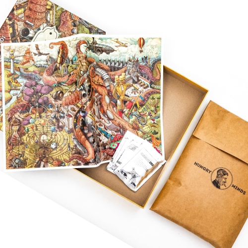 HUNGRY MINDS Octopolis 1000 Piece Jigsaw Puzzle for Adults - Challenging and Difficult Puzzle with Stunning Octopus Them