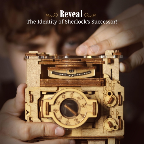 iDventure Cluebox PRO - Sherlock's Camera - Escape Room Game - Puzzle Box - 3D Wooden Puzzle - sequential Puzzle - 3D Pu
