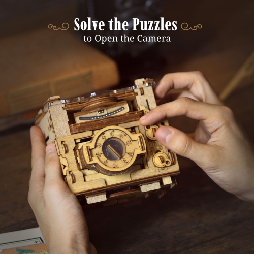 iDventure Cluebox PRO - Sherlock's Camera - Escape Room Game - Puzzle Box - 3D Wooden Puzzle - sequential Puzzle - 3D Pu