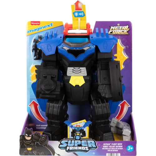 Fisher-Price Imaginext DC Super Friends Batman Flight Mech with Lights, Sounds Motion & 3-inch Action Figure, 14.5-inch