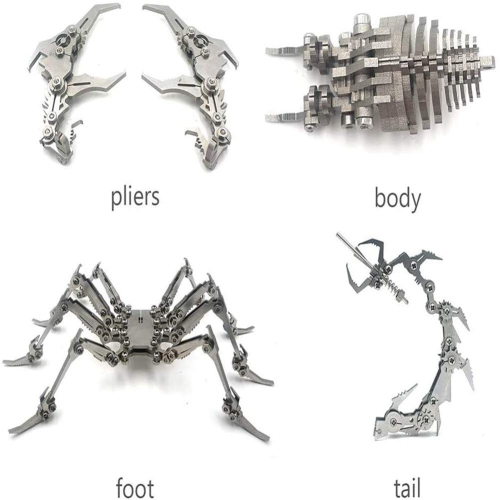 PUOSUO 3D Metal Puzzles for Adults, Scorpion 3D Metal Model Kits to Build DIY, Puzzle Jigsaw Scorpion King 3D Stainless