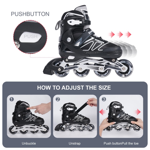 Zuwaos Inline Skates for Kids and Girls, Roller Skates with Featuring All Illuminating Wheels, for Girls and Boys, Men a