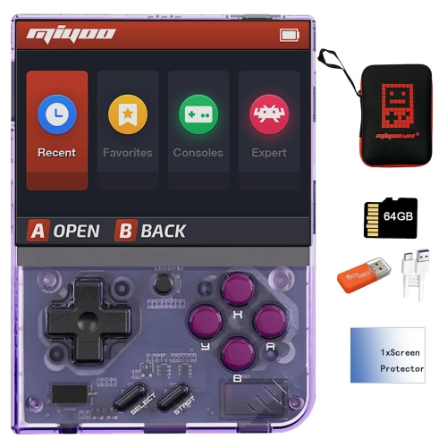 MY STORE  Miyoo Mini Plus Handheld Game Console With Dedicated Storage Case 3.5 Inch Portable Retro Video Games Consoles Built-In