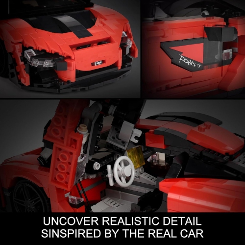 Mould King Super Sports Car Sanna Building Blocks Kit, 1:12 Scale MOC Super Racing Cars Building Sets, Collectible Set f