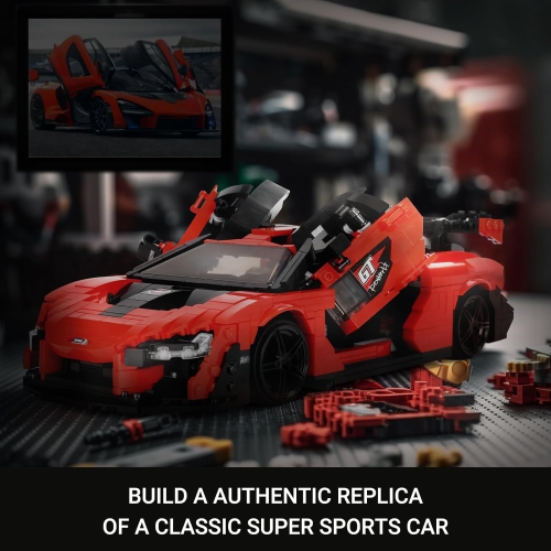 Mould King Super Sports Car Sanna Building Blocks Kit, 1:12 Scale MOC Super Racing Cars Building Sets, Collectible Set f
