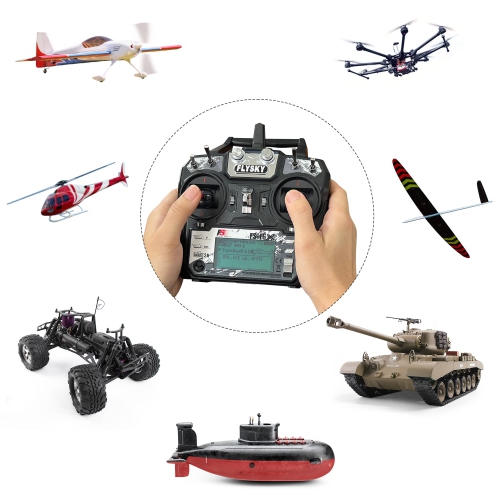 HAWK'S WORK FS-i6X 10 Ch Transmitter, 2.4GHz RC Controller with FS-iA6B Receiver for Drone Multirotor Airplane Helicopte